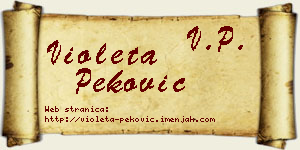 Violeta Peković vizit kartica